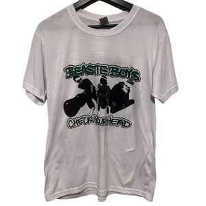 Beastie Boys Modern Era Check your Head Double Sided Graphic Tee Mens Medium